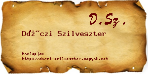 Dóczi Szilveszter névjegykártya