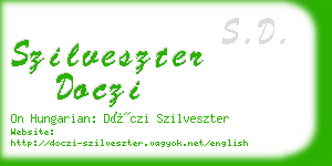 szilveszter doczi business card